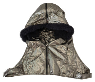 Silberner Pelz-Ganzkopf-Wickel Herren Capello Nylon-Hut