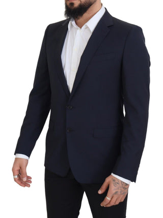 Dunkelblauer, einreihiger Wollblazer von MARTINI