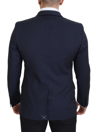 Dunkelblauer, einreihiger Wollblazer von MARTINI