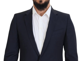 Dunkelblauer, einreihiger Wollblazer von MARTINI