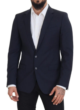 Dunkelblauer, einreihiger Wollblazer von MARTINI