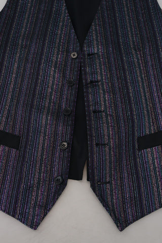 Multicolor Polyester Waistcoat Dress Formal Vest