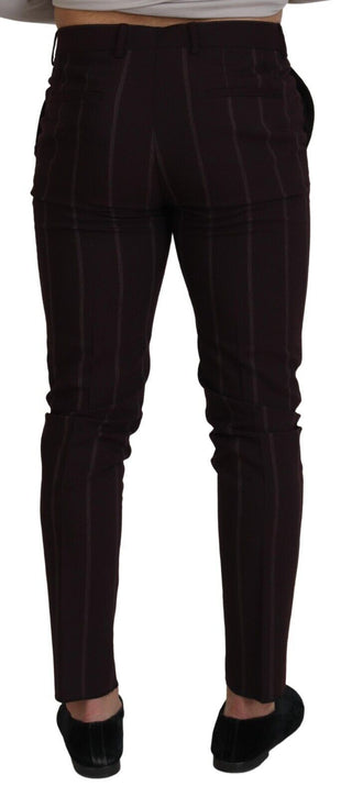 Braune gestreifte Herren Baumwollhose