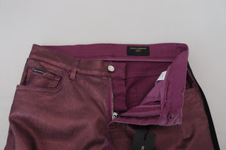 Magenta Baumwolle Herren Freizeit-Träger-Jeans