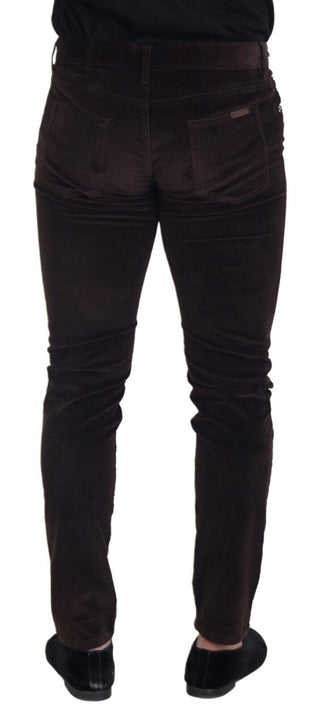 Brown Corduroy Men Casual Trouser Pants