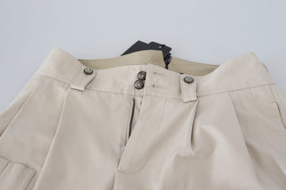 Beige High Waist Damenhose
