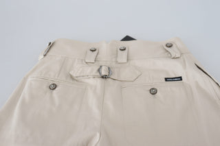 Beige High Waist Damenhose