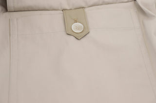 Beige Baumwoll-Cargohose für Damen