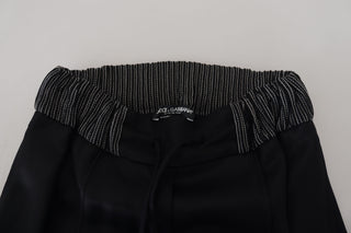 Schwarze Hose aus Baumwolle in geradem Schnitt