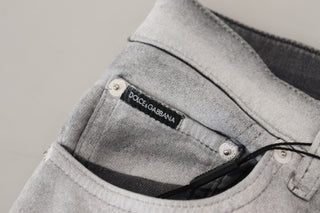 Graue Skinny-Jeans für Herren mit Waschung