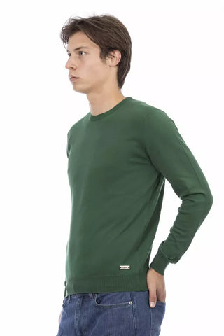 Suéter verde de algodón para hombre