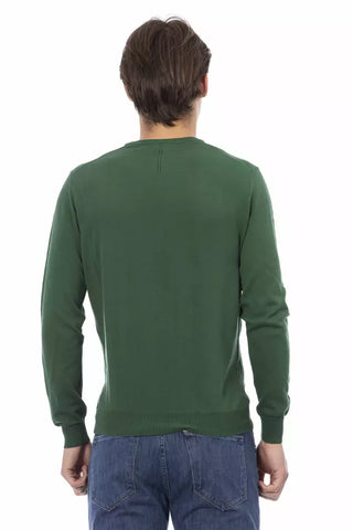 Suéter verde de algodón para hombre