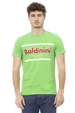 Grünes Baumwoll-Herren-T-Shirt