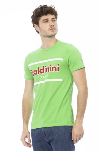 Grünes Baumwoll-Herren-T-Shirt