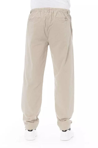 Beige Baumwolljeans & -Hose