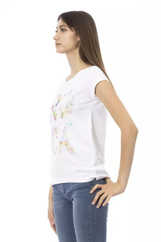 Weißes Baumwoll-T-Shirt für Damen