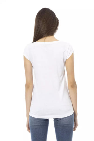Weißes Baumwoll-T-Shirt für Damen