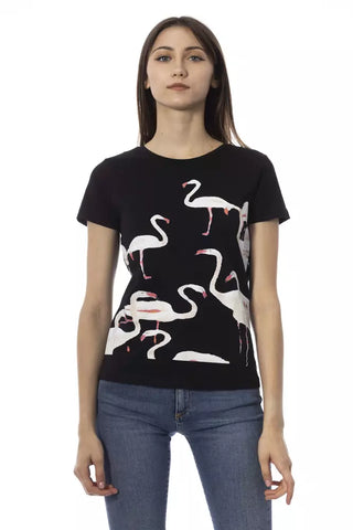 Schwarze Baumwoll-Tops & T-Shirts