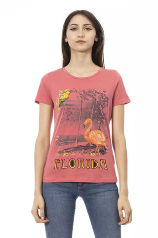 Mehrfarbiges Baumwoll-T-Shirt für Damen