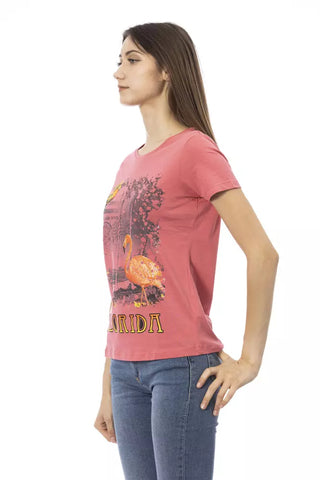 Mehrfarbiges Baumwoll-T-Shirt für Damen
