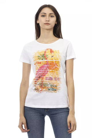 Weiße Baumwoll-Tops & T-Shirts