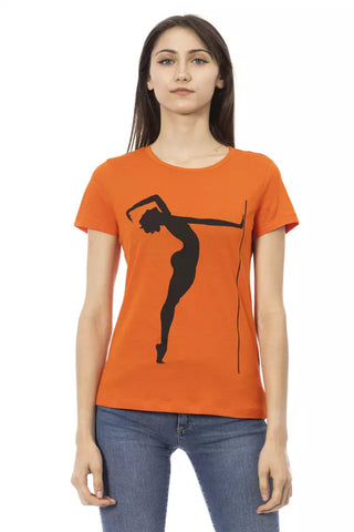 Oranges Baumwoll-T-Shirt für Damen
