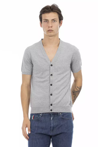 Suéter gris de algodón para hombre