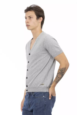 Suéter gris de algodón para hombre