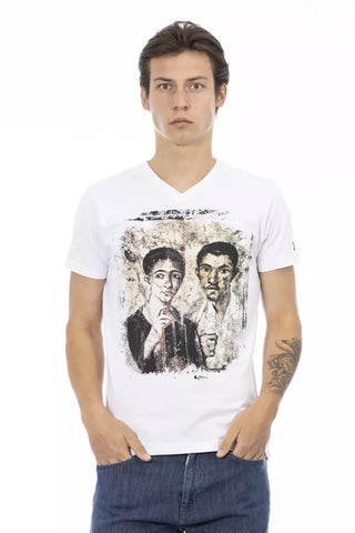 Weißes Baumwoll-T-Shirt