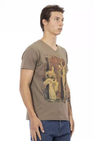 Braunes Baumwoll-Herren-T-Shirt