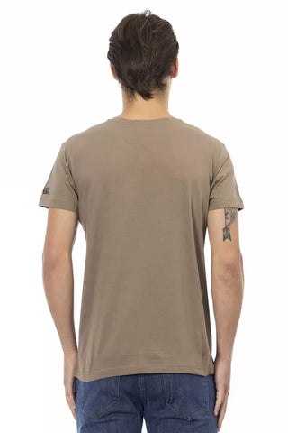 Braunes Baumwoll-Herren-T-Shirt