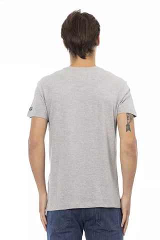 Graues Baumwoll-Herren-T-Shirt