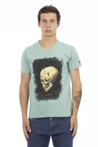 Grünes Baumwoll-Herren-T-Shirt
