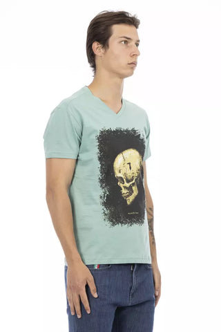 Grünes Baumwoll-Herren-T-Shirt