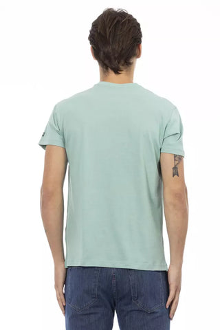 Grünes Baumwoll-Herren-T-Shirt