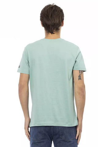 Grünes Baumwoll-Herren-T-Shirt