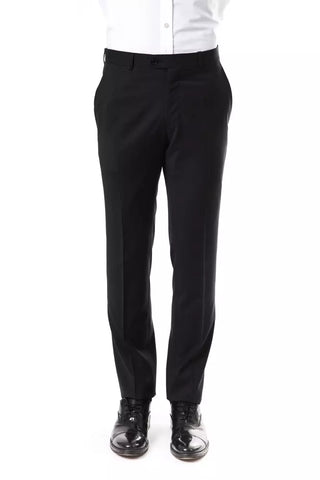 Pantalones de traje de lana gris para hombres