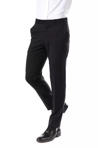 Pantalones de traje de lana gris para hombres
