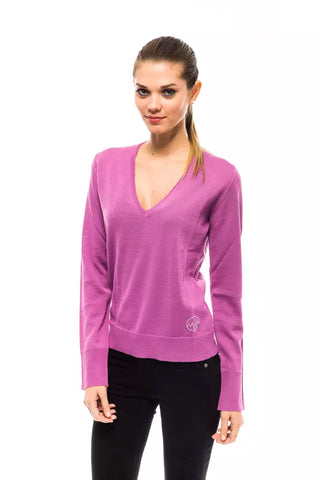 Mehrfarbiger Wollpullover für Damen