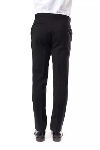 Pantalones de traje de lana gris para hombres