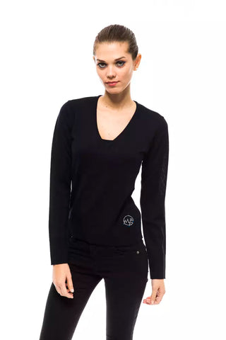Damenpullover aus blauer Wolle