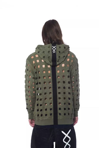 Suéter de algodón para hombre en color ejército
