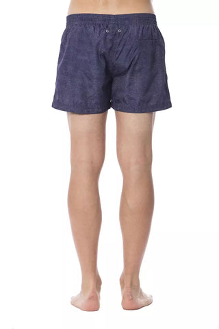Blauer Polyester Badehose für Herren