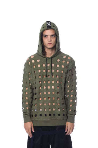 Suéter de algodón para hombre en color ejército