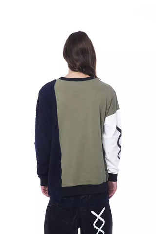 Suéter de algodón para hombre en color ejército