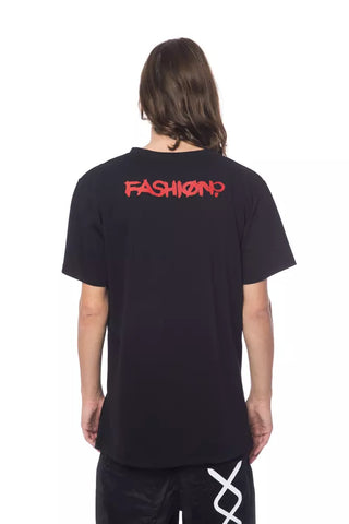 Camiseta de algodón negra para hombre