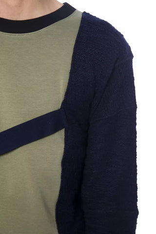 Suéter de algodón para hombre en color ejército
