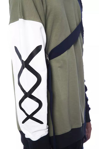 Suéter de algodón para hombre en color ejército