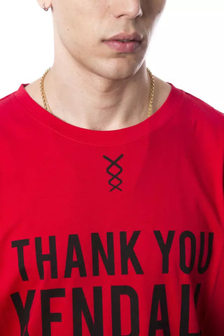 Camiseta de algodón roja para hombre
