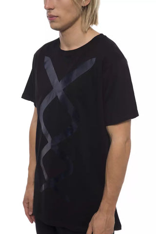 Camiseta de algodón negra para hombre